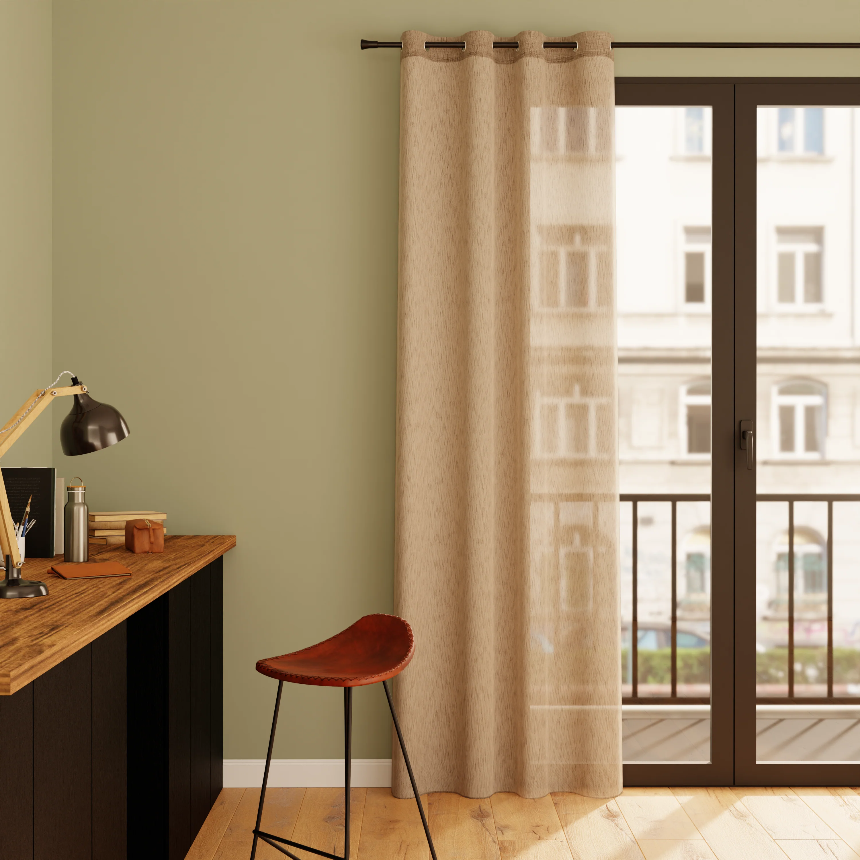 4MURS Voilage DIRITTO coloris lin 140 x 240 cm