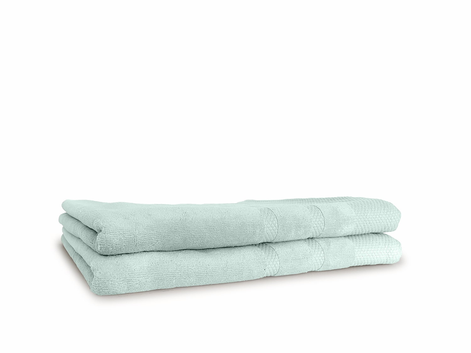 LINNICKVelours Badlaken Katoen 70x140cm - soft green - 2X