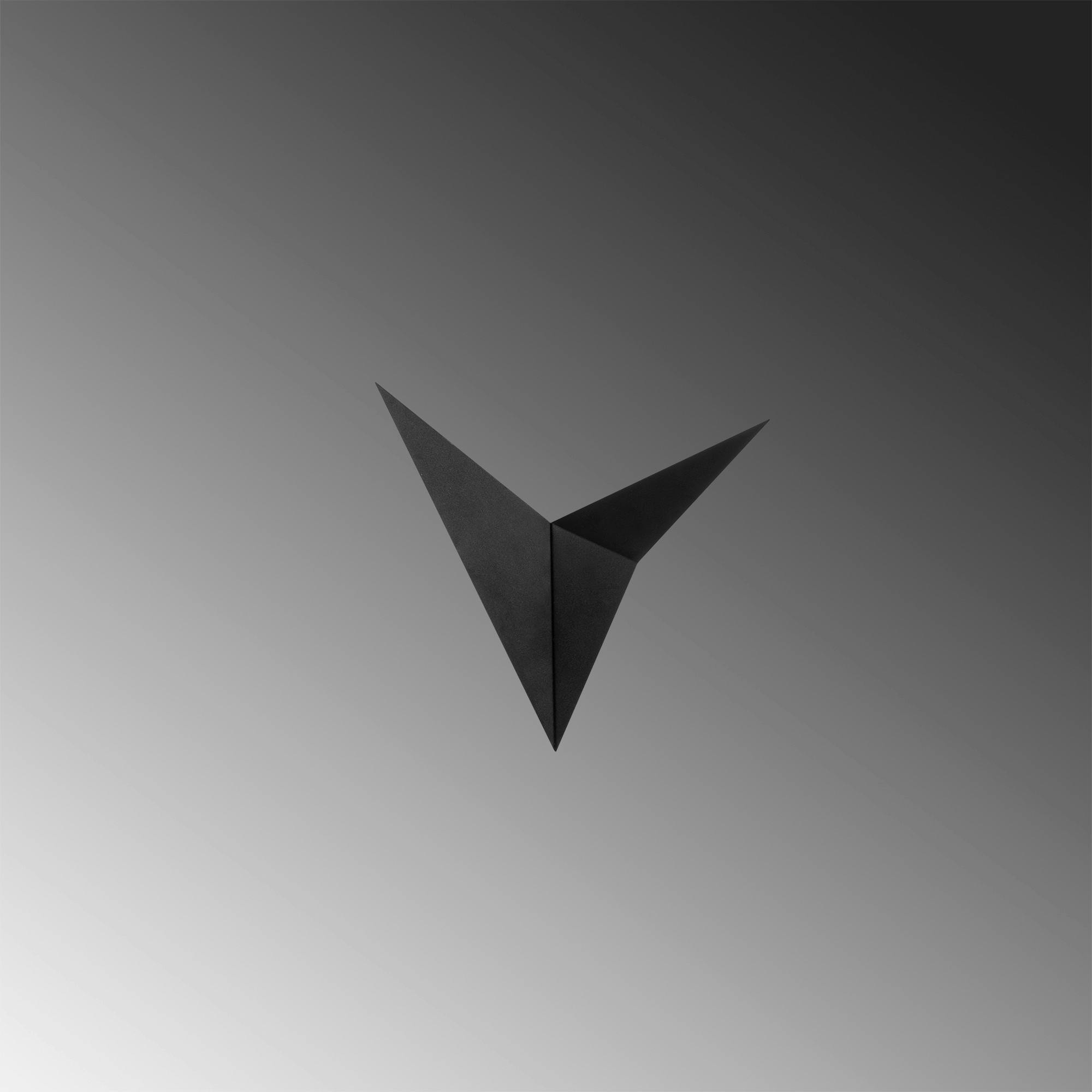 Applique murale design noire, origami triangulaire SFAX