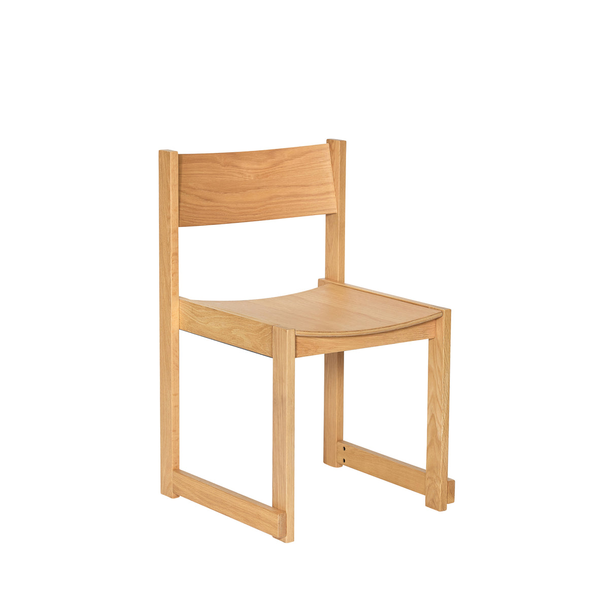 Hübsch eetstoel Forma - eikenfineer/eikenhout/multiplex - 50x50xh80cm