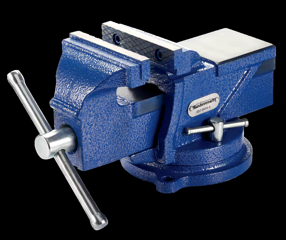 Mastercraft Vise with Swivel Base, 4-in