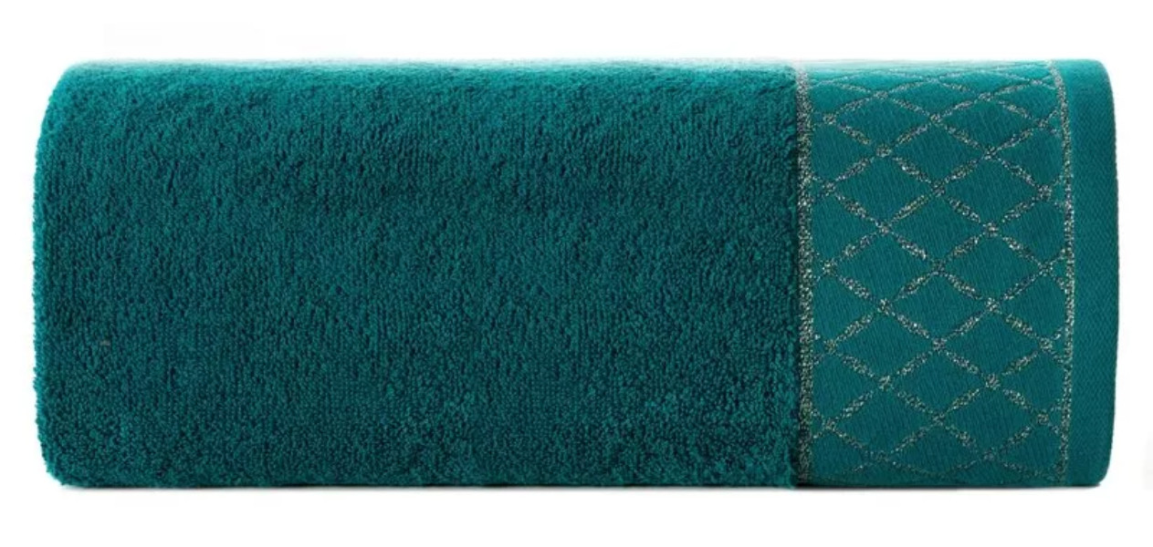 Ręcznik Layla 70x140 turkusowy ciemny 500 g/m2 frotte bawełniany