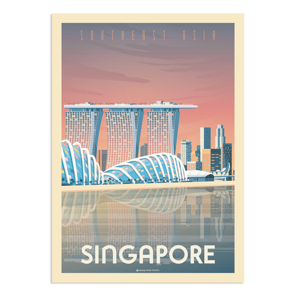 - Affiche Singapour  30x40 cm