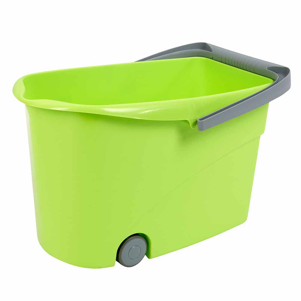 Seau Wash Easy à roulettes Paul Masquin vert et gris