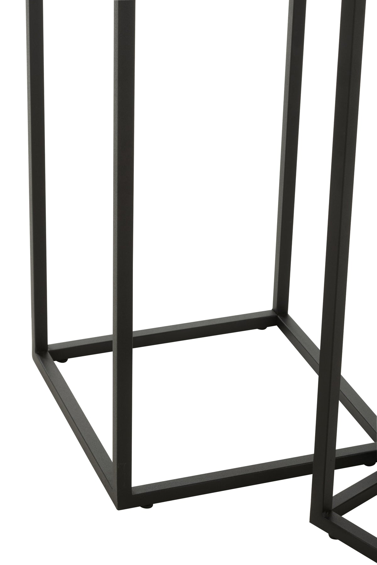 J-Line bijzettafel Vierkant - metaal - zwart - 2 stuks