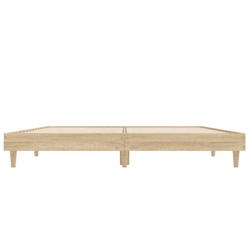 NNEVL Bed Frame Sonoma Oak 137x187 cm Double Engineered Wood