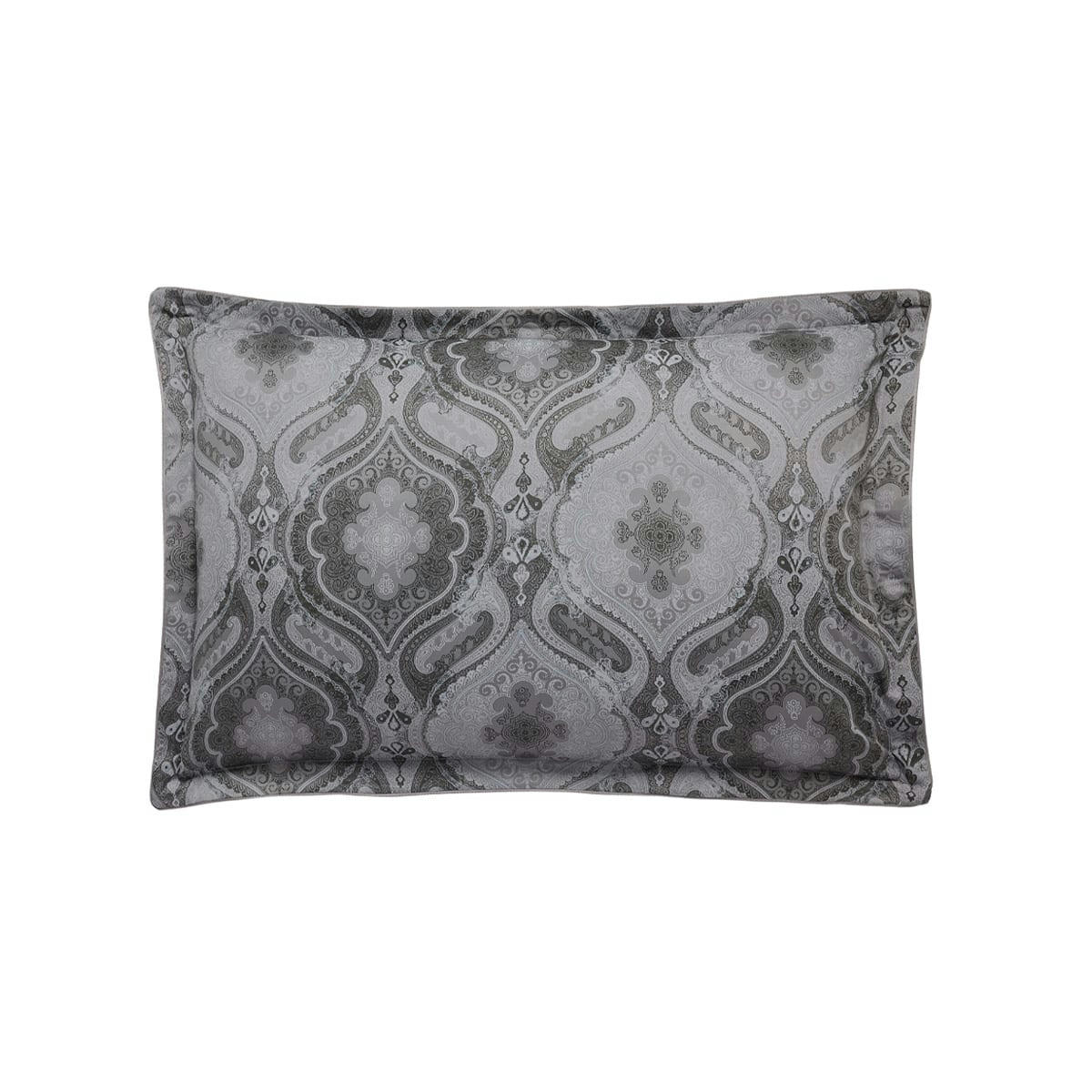 SHALIMAR - Taie d'oreiller en satin de coton gris 50x75