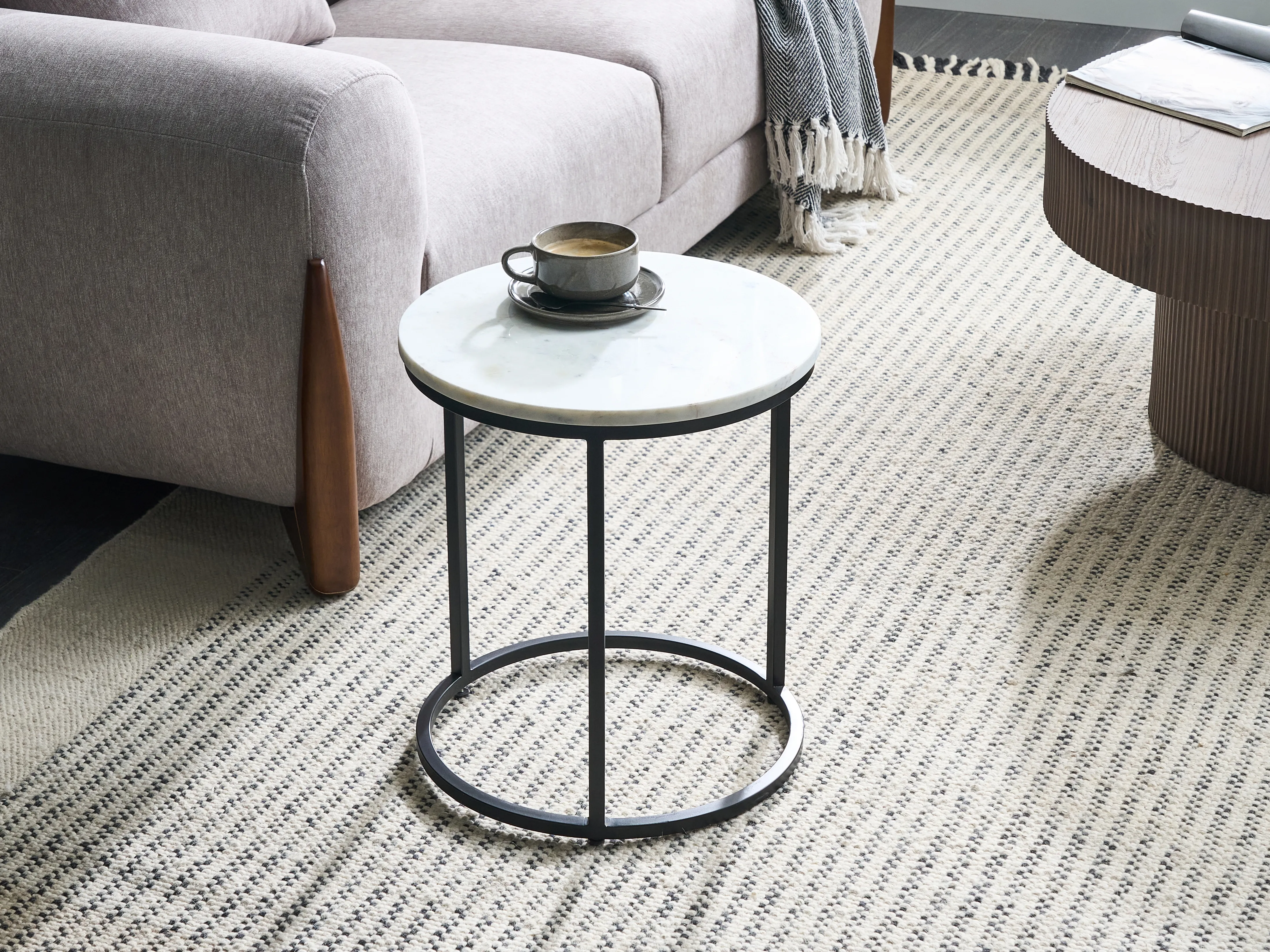 Side Table TYRELL Marble White