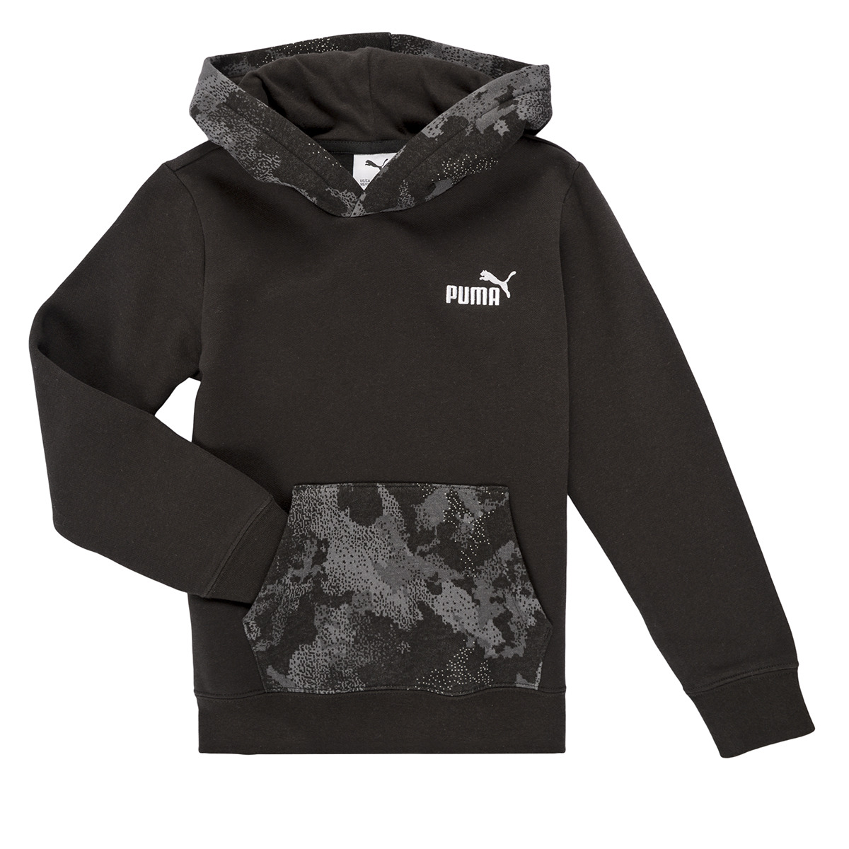 Puma - ESS CAMO Hoodie FL - Black / Grey