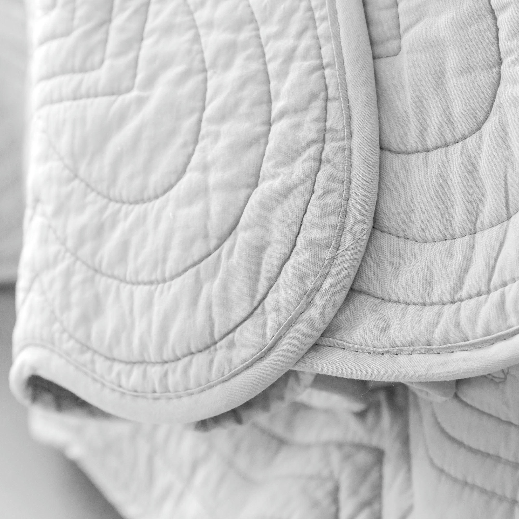 BAILLARGUES - Boutis 180x250 blanc en coton