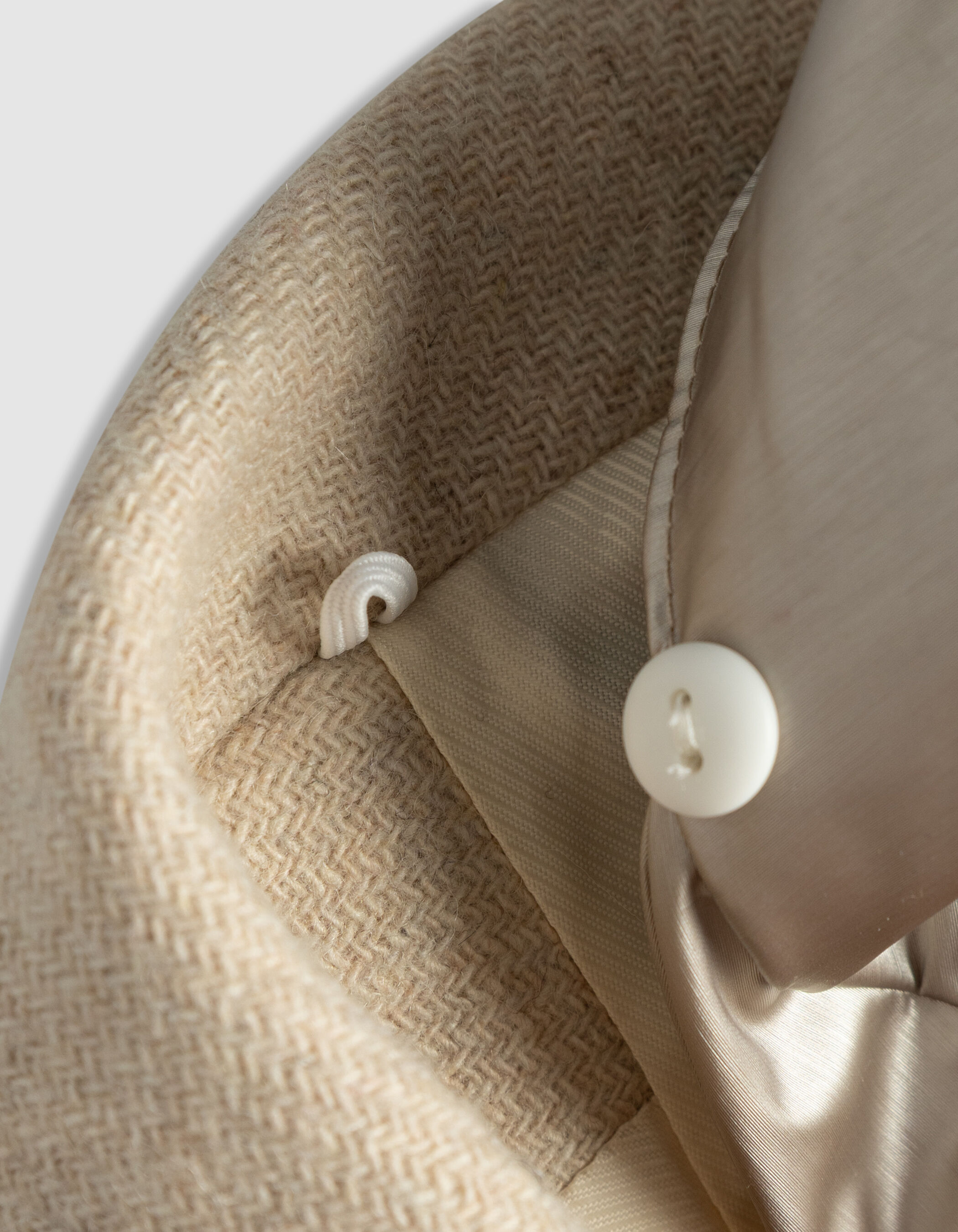 Manteau beige parementure capuche amovible Femme