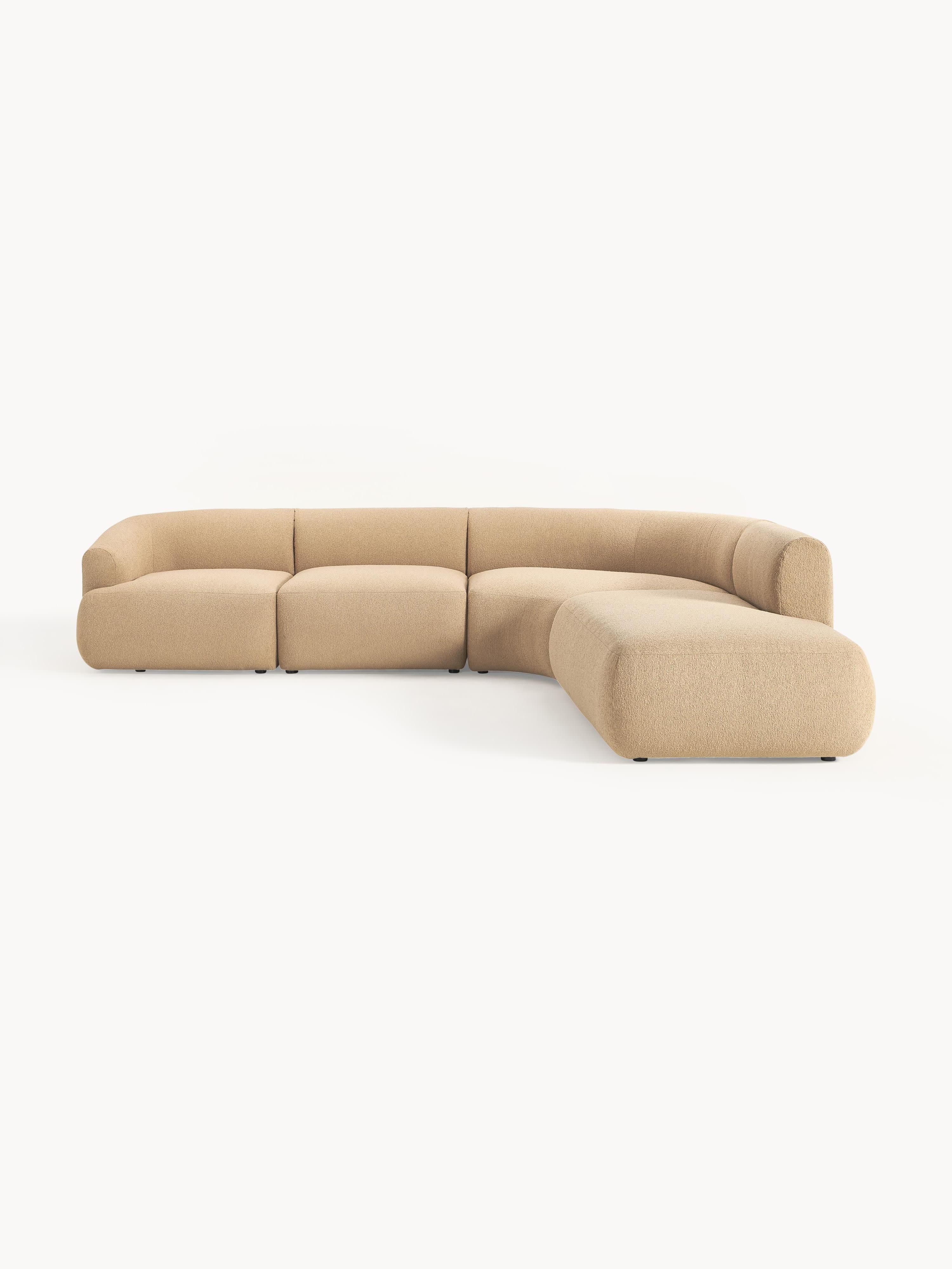 Modulares Bouclé-Ecksofa Sofia (4-Sitzer)