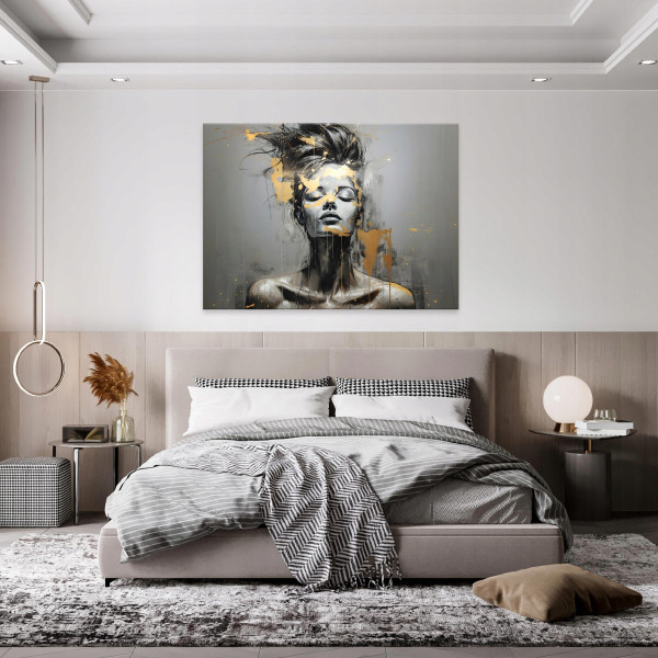 Obraz Do Sypialni Kobieta Twarz Abstrakcja Duży Salon 60X40