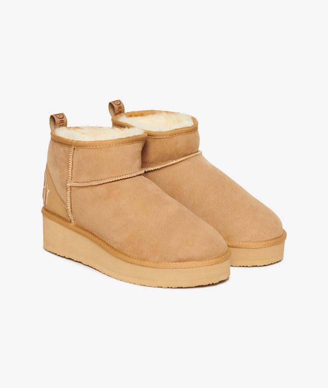 Suede Sherpa Platform Boots