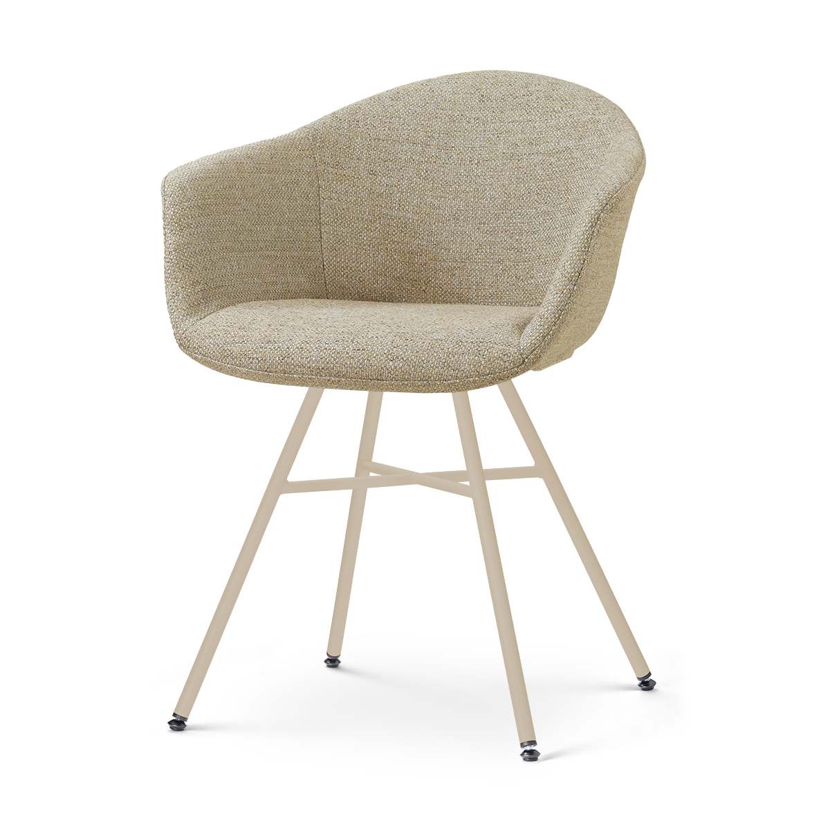 Nolon Noa-Otis eetkamerstoel taupe melange - beige onderstel