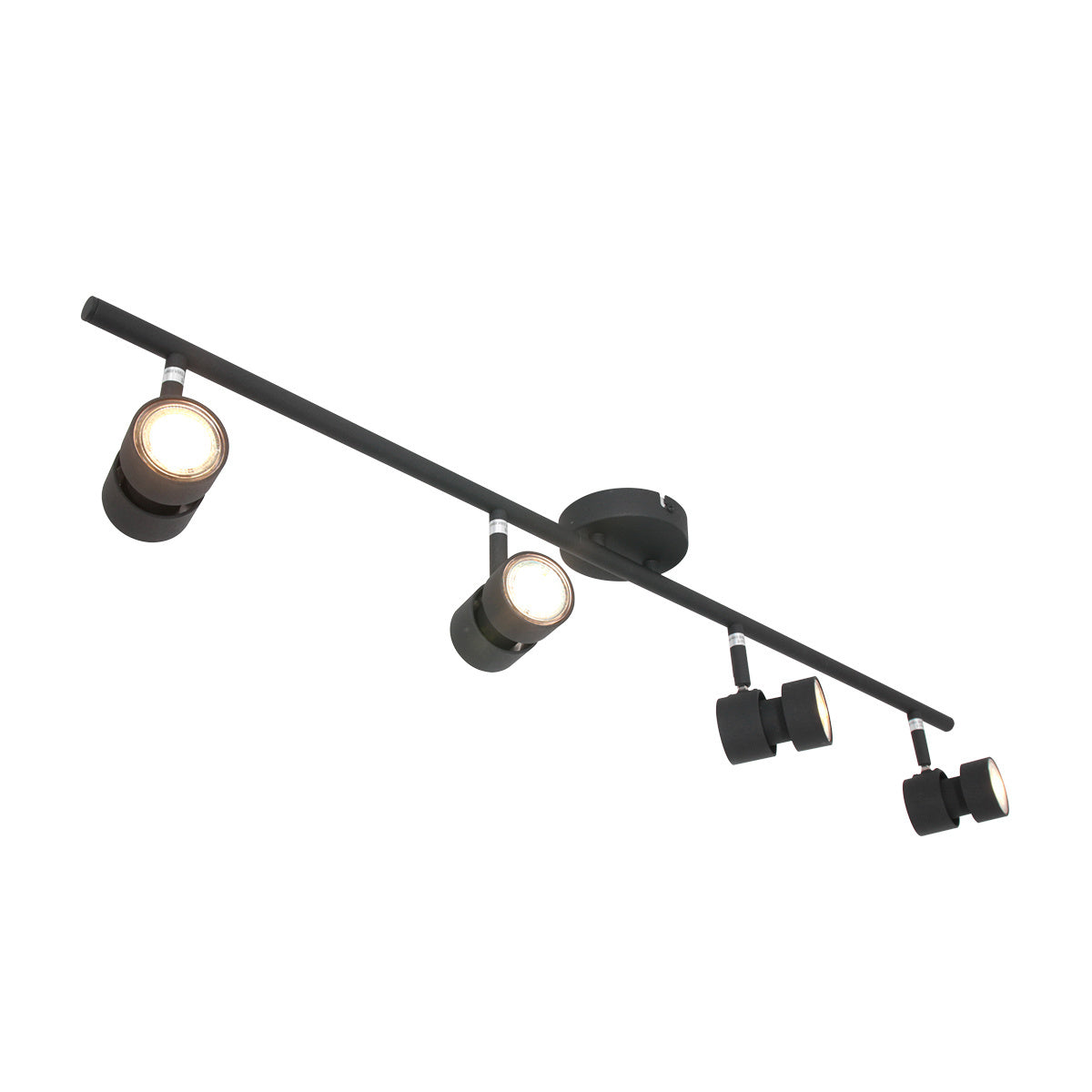 Steinhauer spot natasja - 4 lichts - 90x 12 cm - zwart