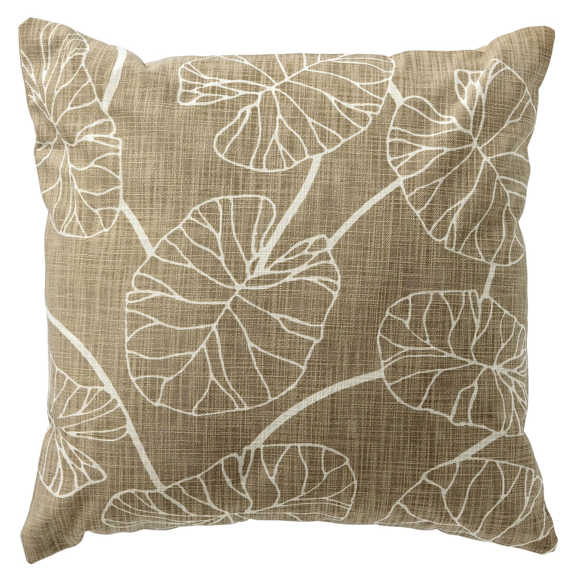 JULES - Coussin - beige en coton 45x45 cm avec motif fleuri