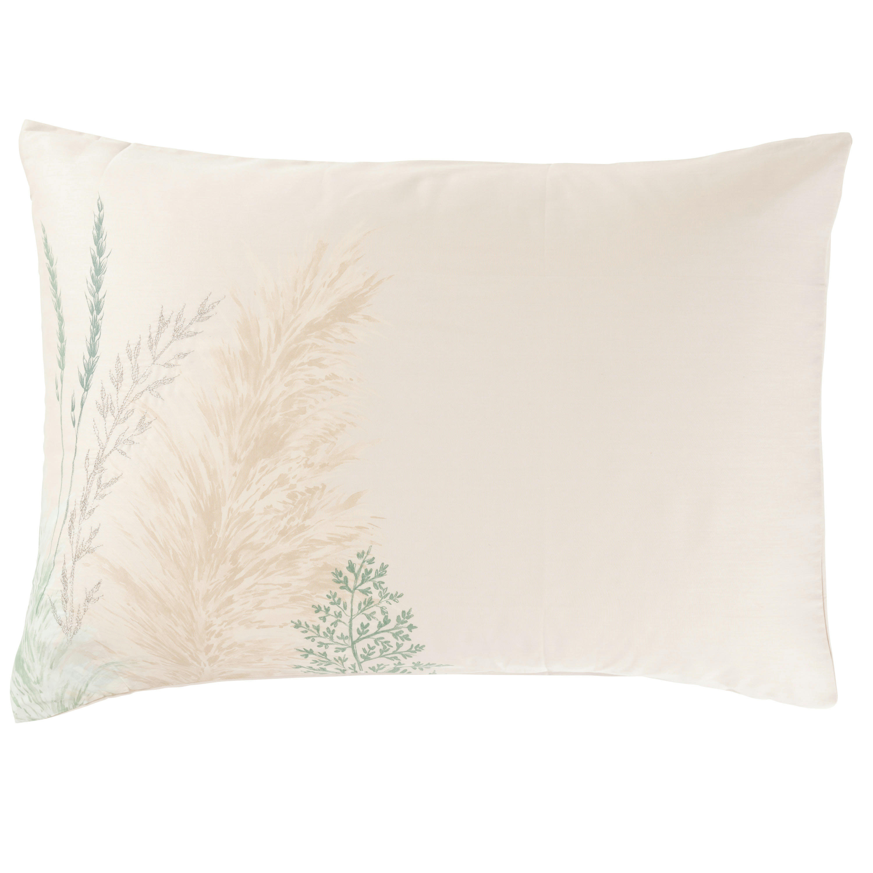 PAMPA 2 - Taie d'oreiller rectangulaire coton  brodé blanc 50x70