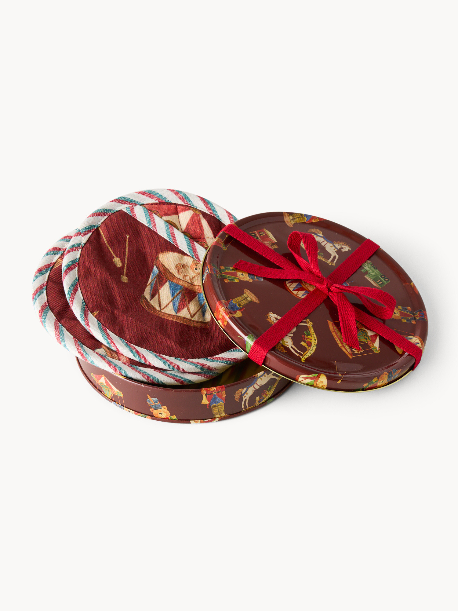 Scatola di latta regalo con set di 2 presine