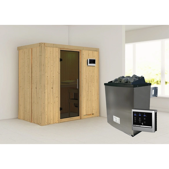 Sauna »Pärnu«, inkl. 9 kW Saunaofen mit externer Steuerung, für 2 Personen