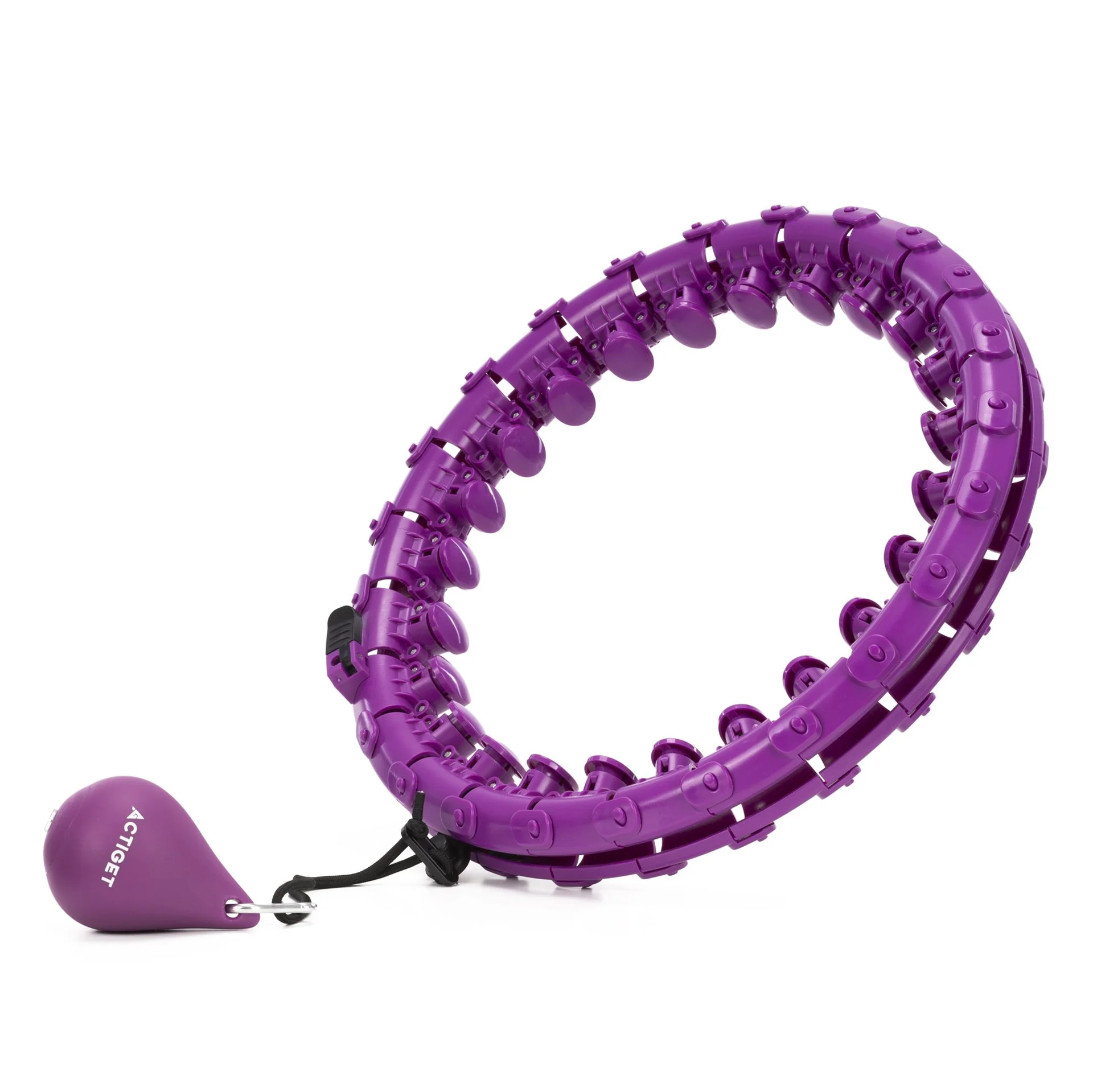 Hula hop fitness Actiget składane z obciążeniem i wypustkami masującymi