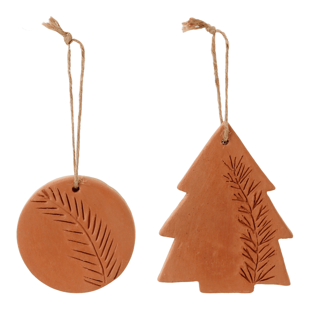 KIT COM 2 PINGENTES ÁRVORE E BOLA VILAREJO NOEL