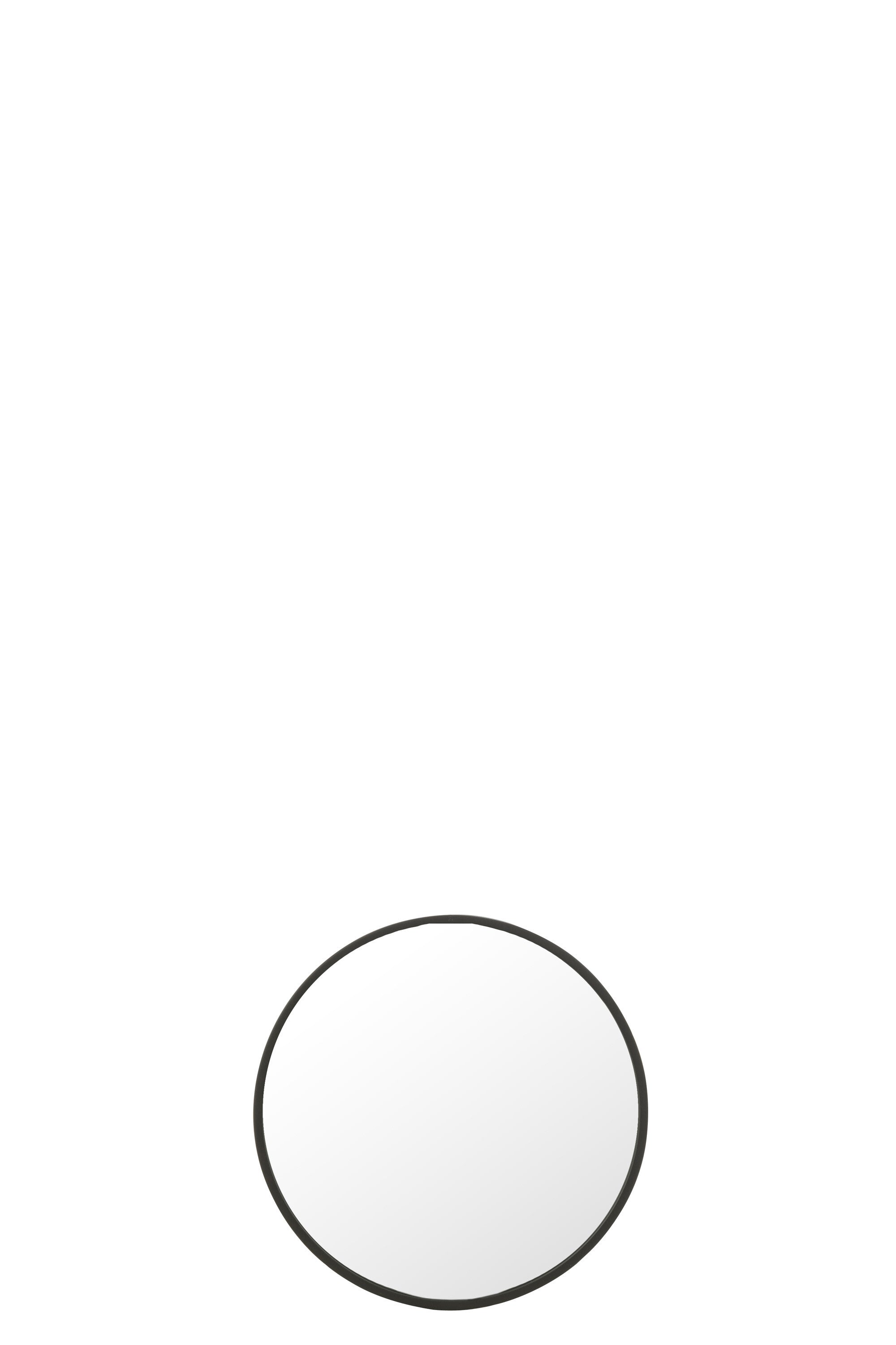 J-Line spiegel Rond - metaal - zwart - medium - Ø 50 cm