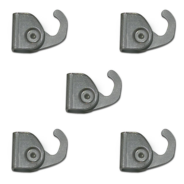 Crochet autobloquant 20 kg pour tige 4x4 mm - Accessoire Cimaise Pack de 5