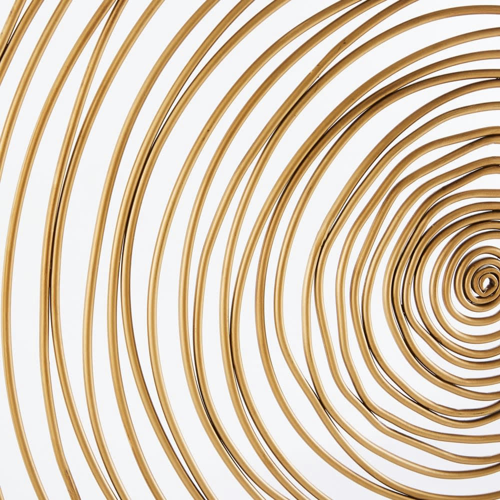 Jill - Déco murale spirale en métal doré D91