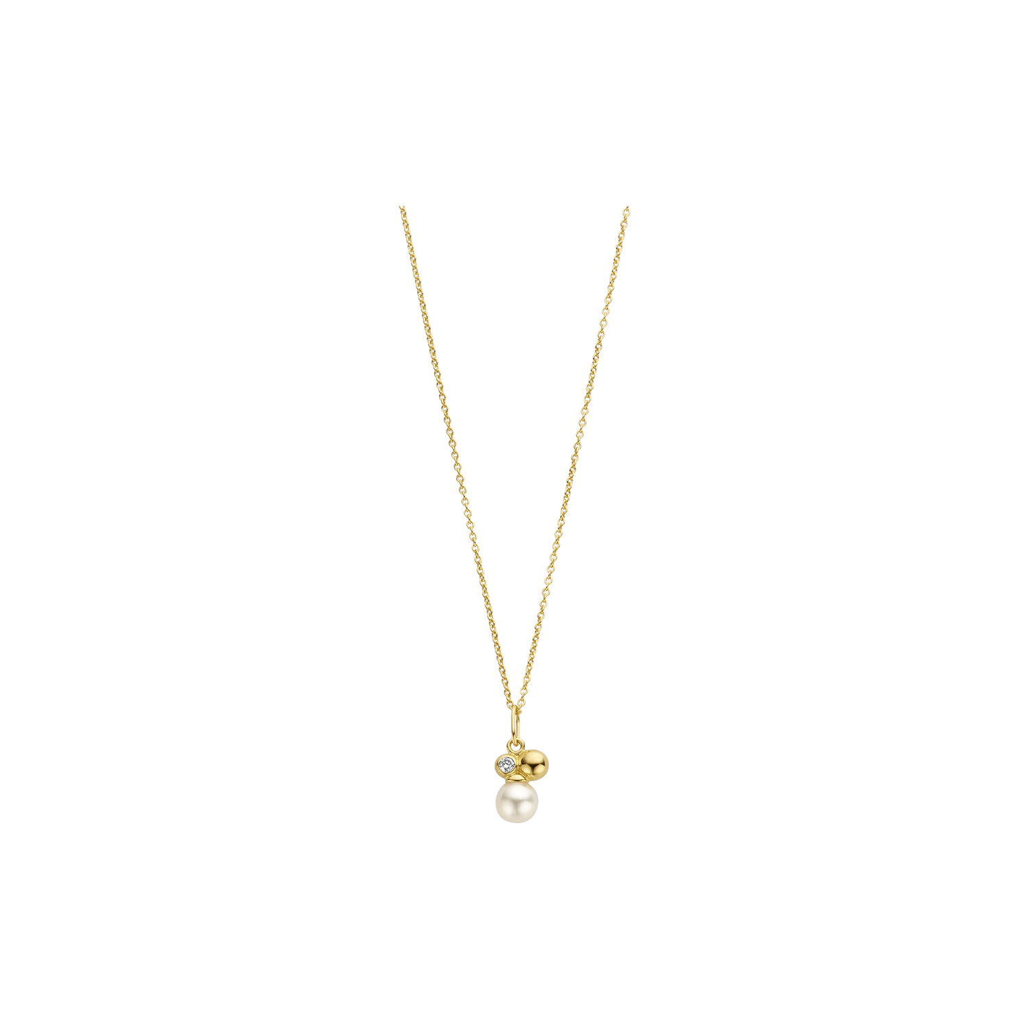 ASIA HALSK&AElig;DE, guld/diamant