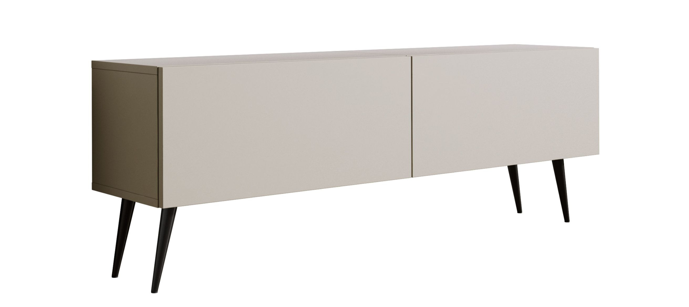 Szafka RTV : Kaszmir, czarne nogi, 140 x 34 x 32 cm