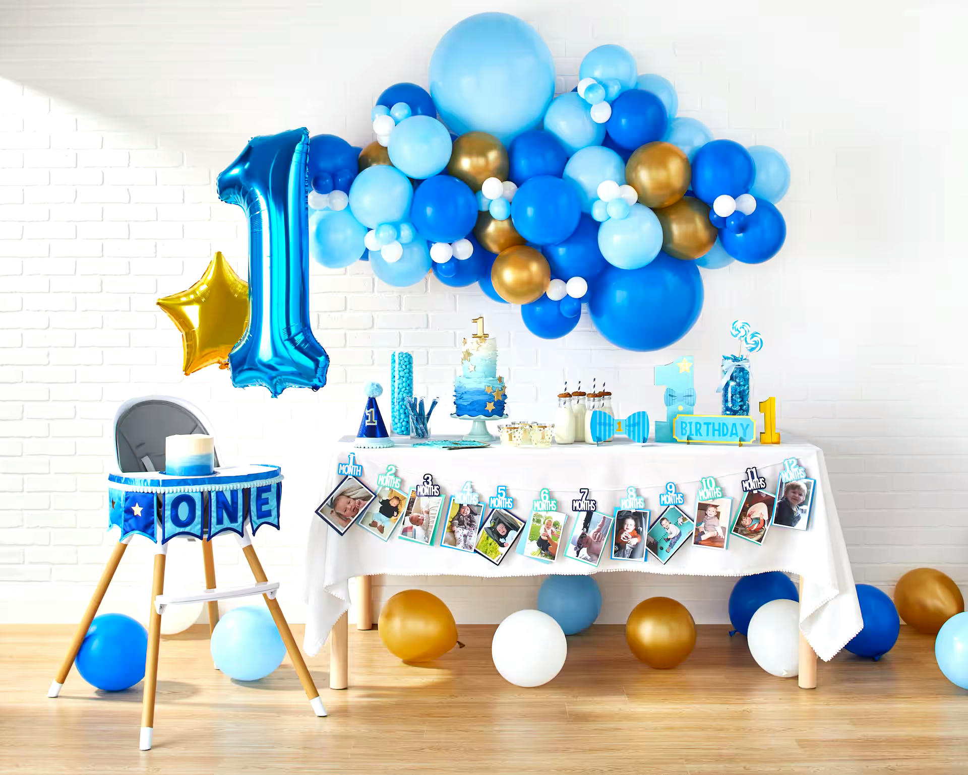 0-9 Numbers Satin Foil Balloon, Blue, 34-in, Helium Inflation & Ribbon Included for Birthday/Graduation/New Year's Eve/Anniversary