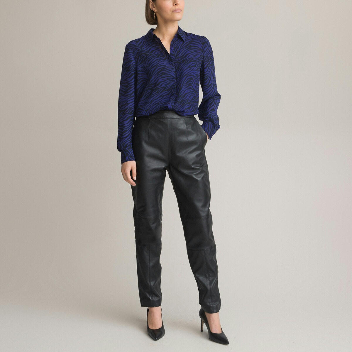 Chemise, imprimé animalier, manches longues