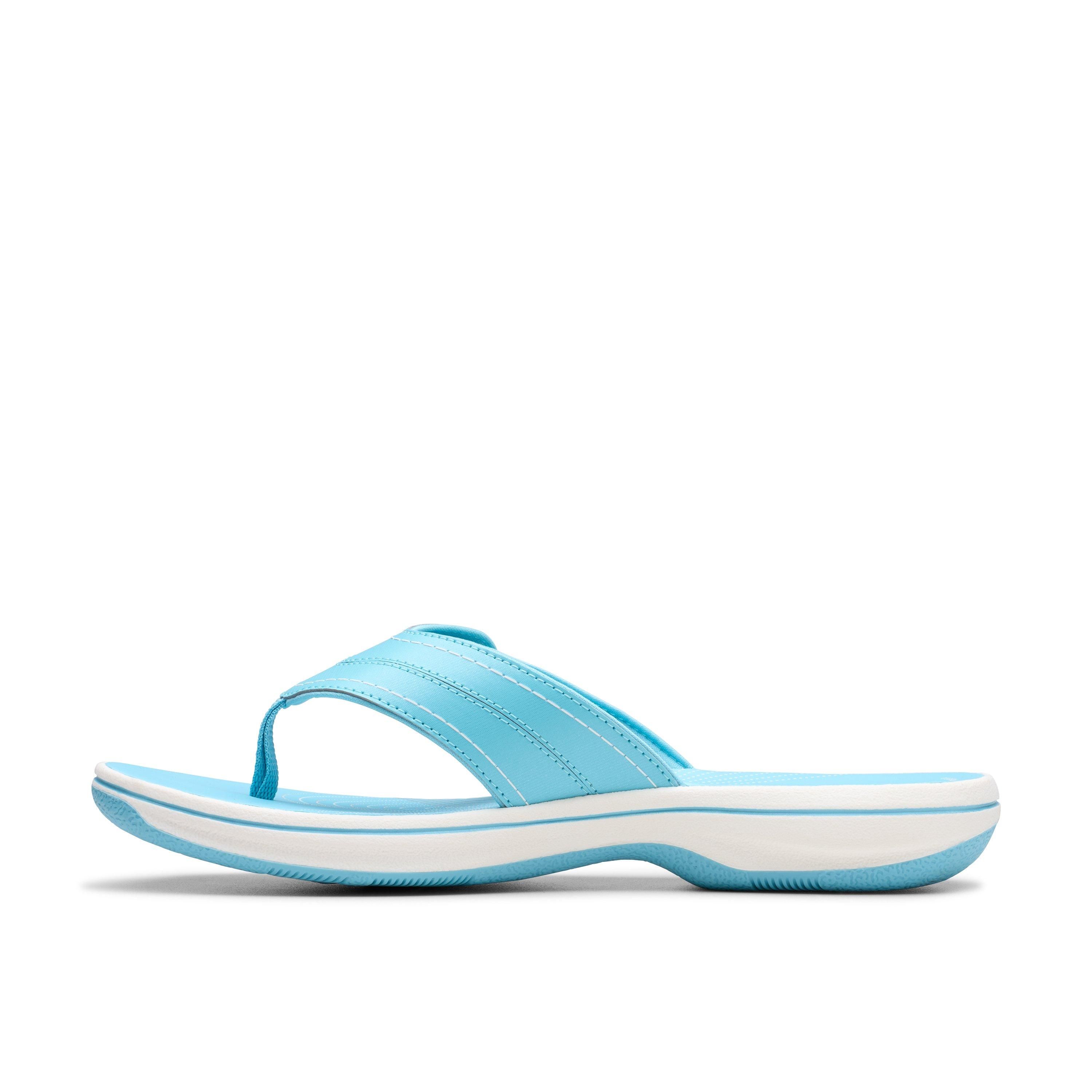 Clarks Brinkley Reyna Sky Blue Flat Sandals,Flip Flops