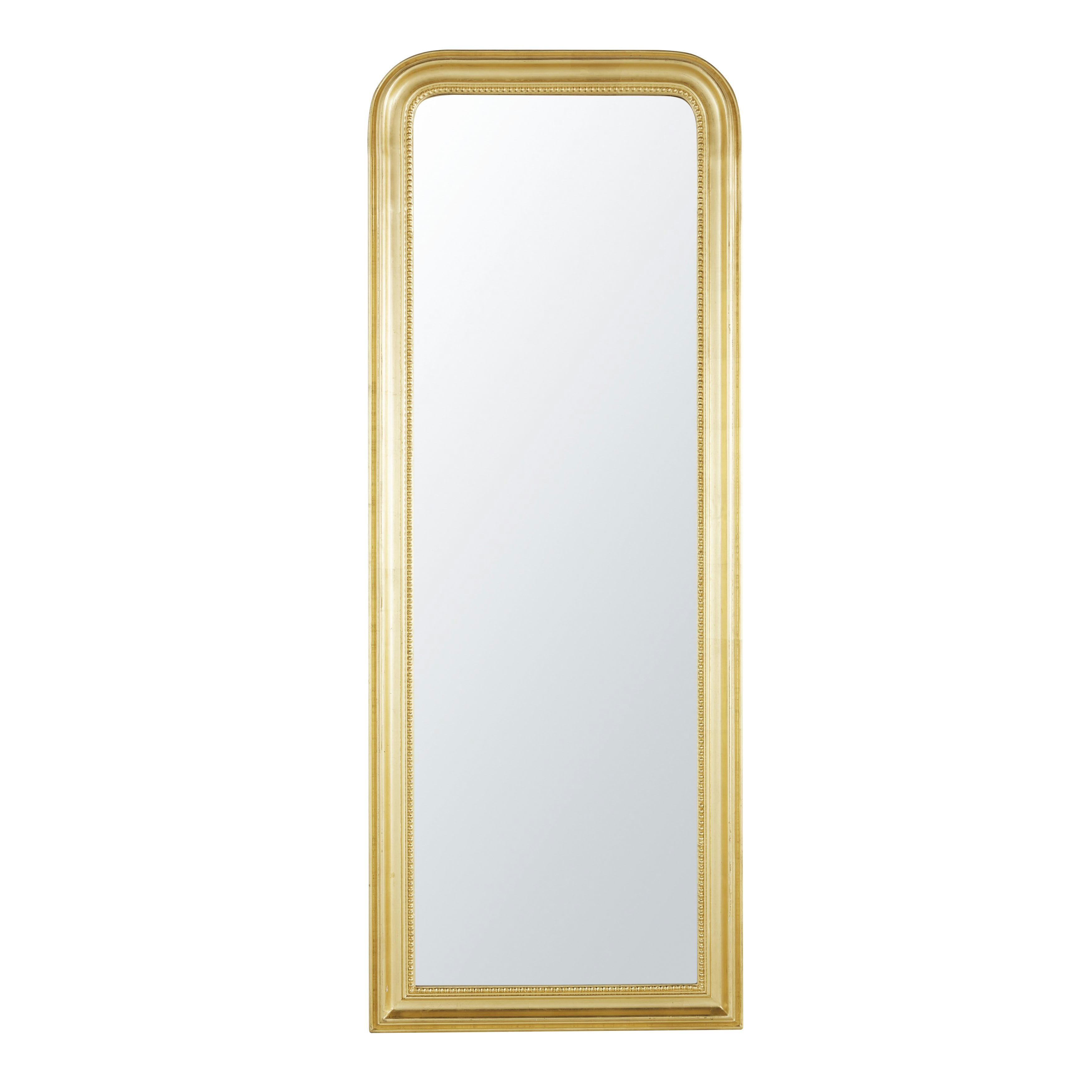 VICTORINE - Grand miroir rectangulaire à moulures dorées 61x160