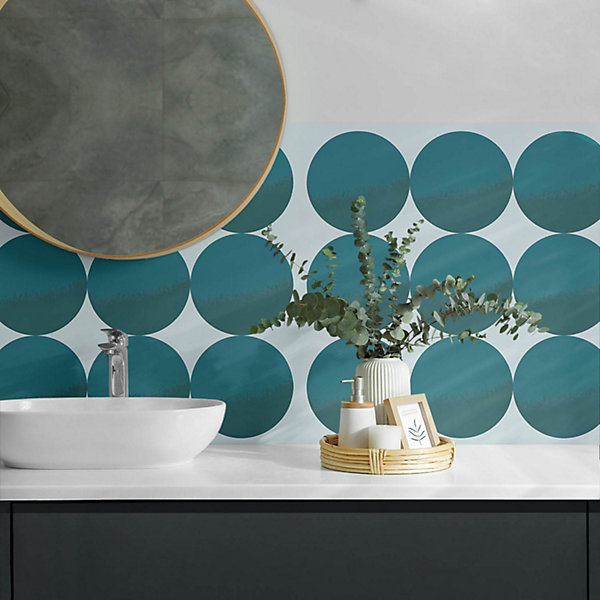 Panneau Décoratif Wallfluent 120x60 cm Géométrie Des Cercles Et Des Carrés 1 pièce
