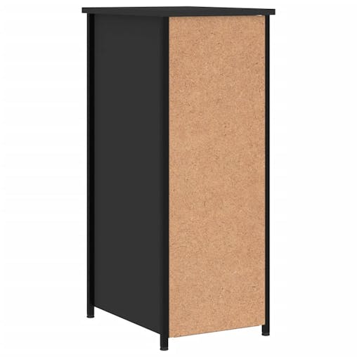 NNEVL Bedside Cabinets 2 pcs Black 32x42x80 cm Engineered Wood