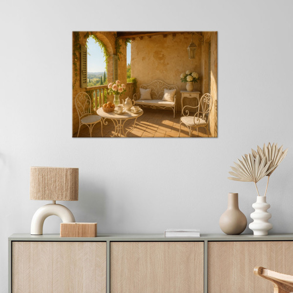 Obraz na płótnie do salonu sypialni, Widok z tarasu Shabby Chic 30x20
