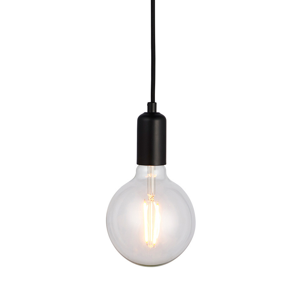 Lampa wisząca STUDIO pojedyncza czarna matowa 1xE27x40W IP20 Endon