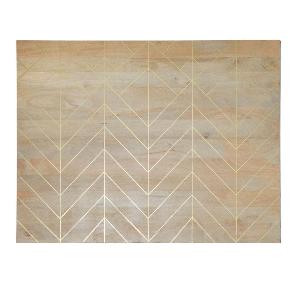 Stella - Tête de lit 160 en manguier massif motifs dorés