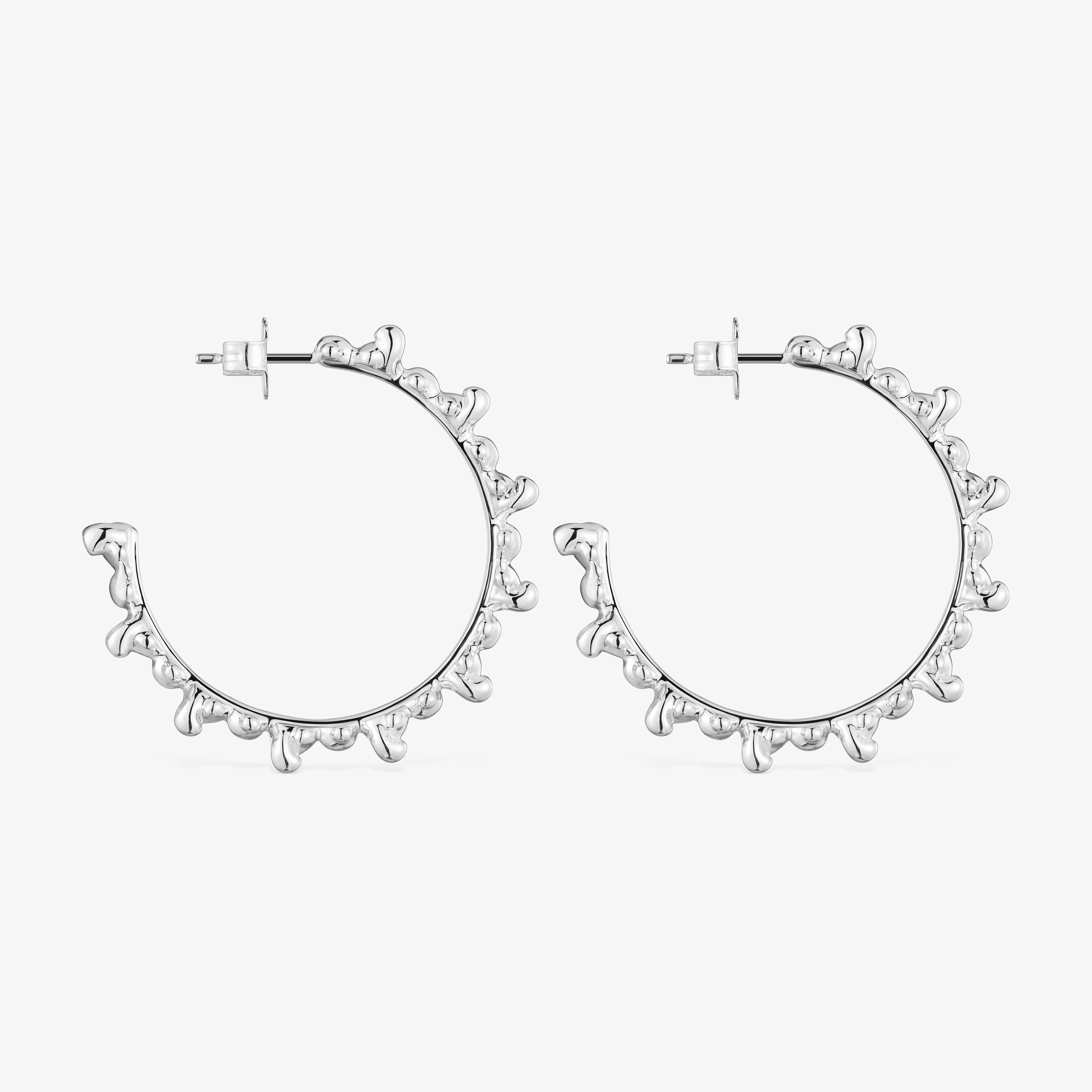 Pendientes aro de plata motivos oso Bold Bear