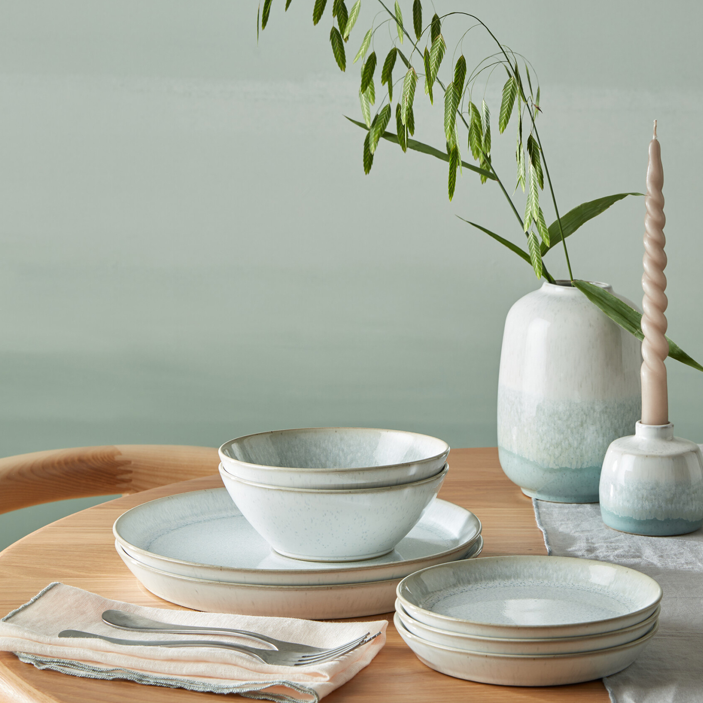Kiln Green 12 Piece Dinner Set