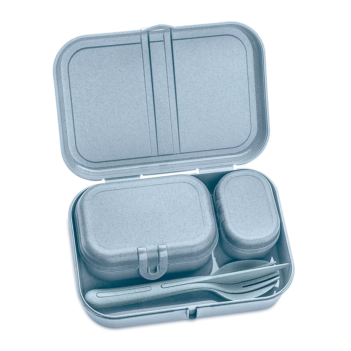 Koziol - Pascal Ready Lunchbox-Set mit Klikk Besteck (Organic)