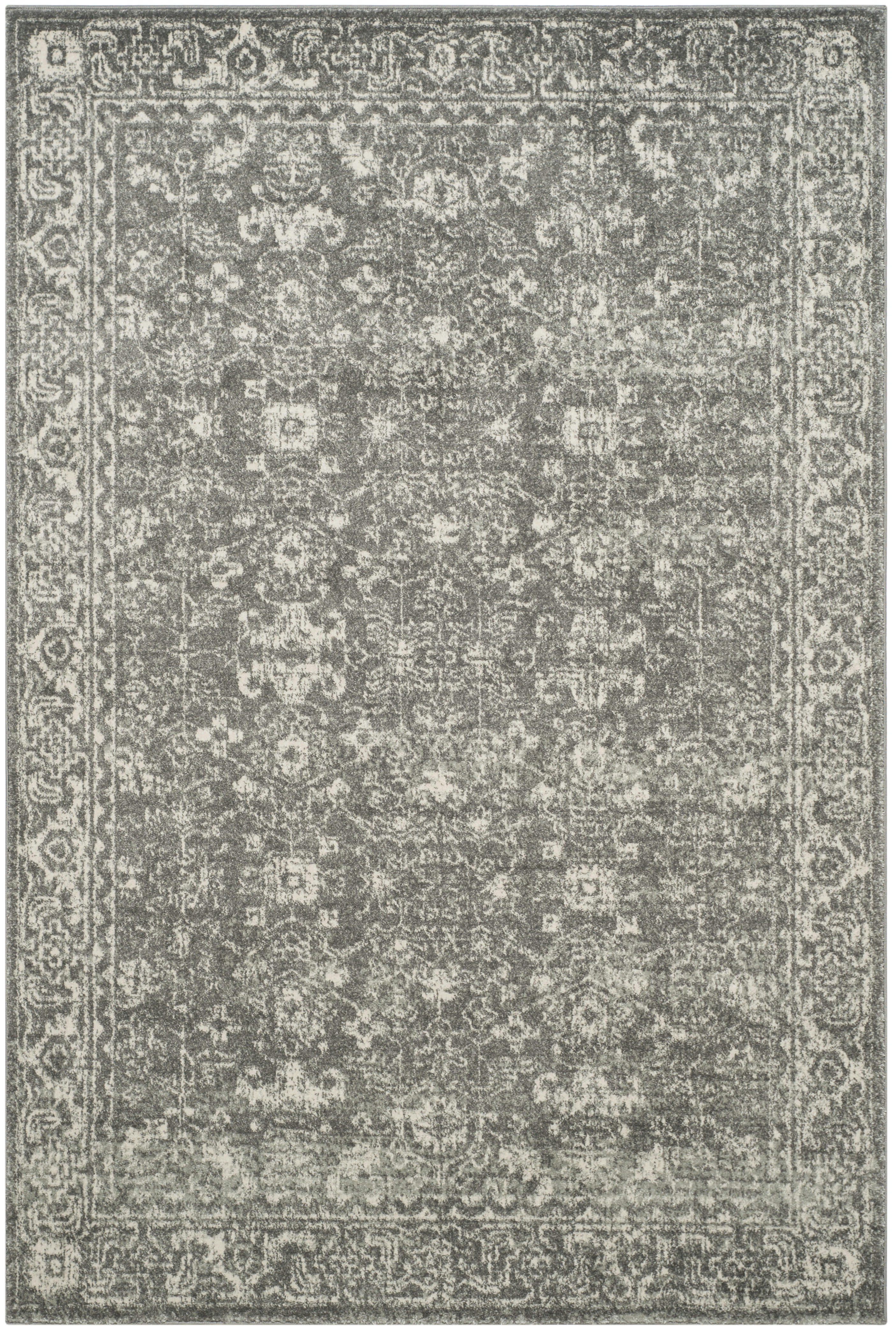 EVOKE - Tapis de salon interieur en gris & ivoire, 155 x 229 cm