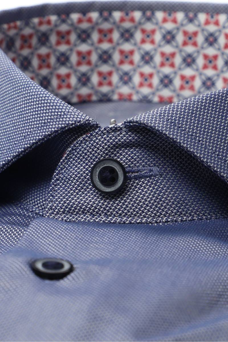 ETERNA Performance Slim Fit Tencel Hemd marine, Strukturiert