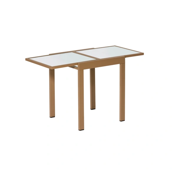 Ausziehtisch, 65/130 x 65 x 75 cm, Tischplatte: sicherheitsglas