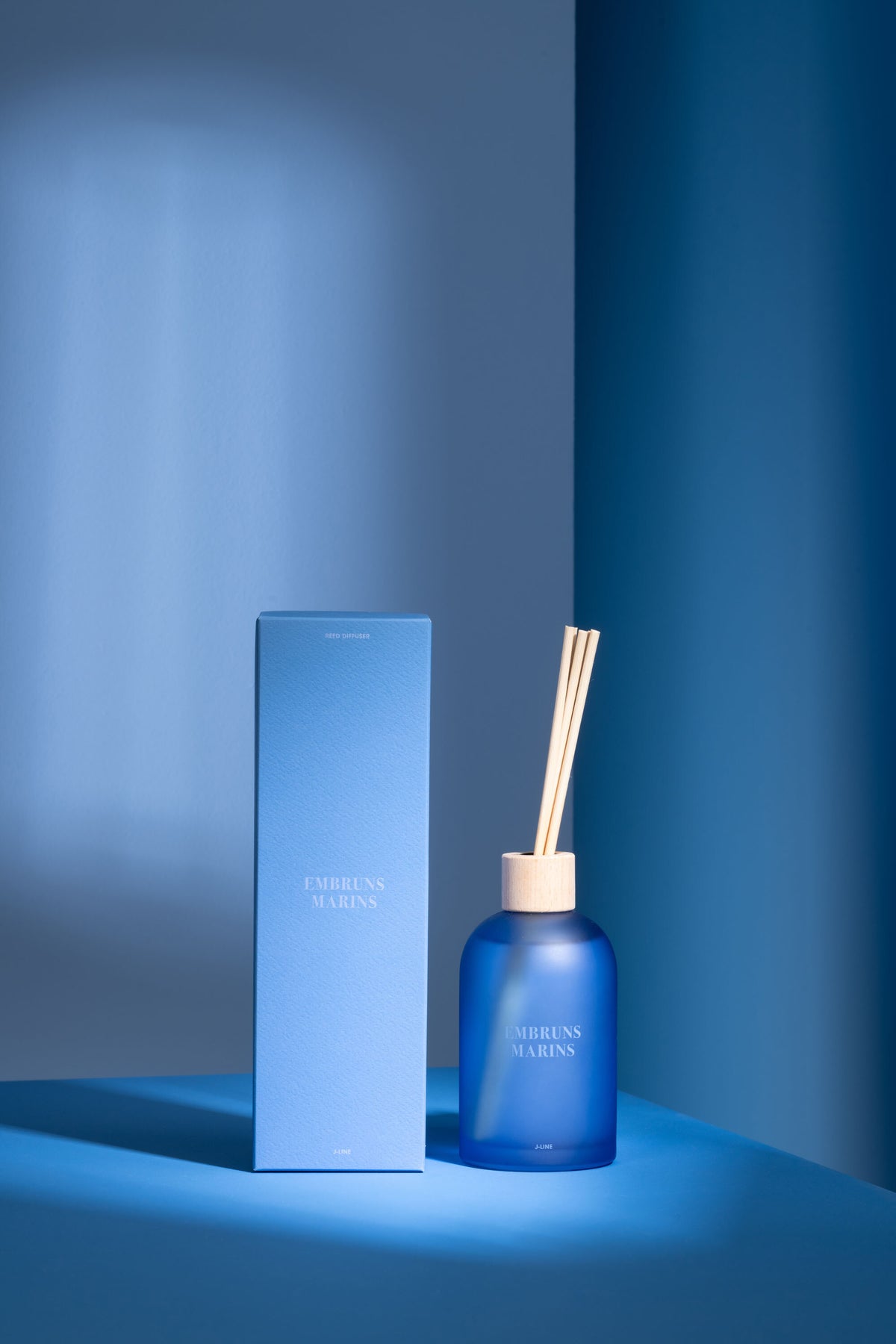 J-Line geurstokjes Accords Essentiels - Embruns Marins - blauw - 250 ml