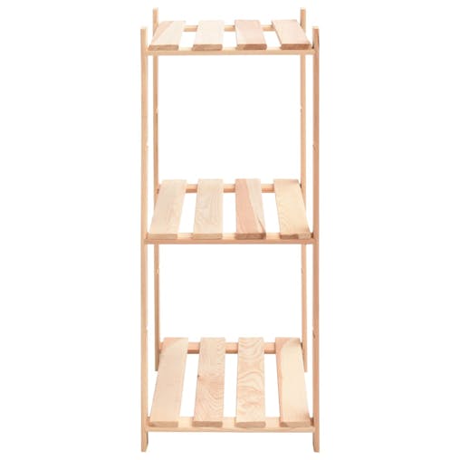 NNEVL 3-Tier Storage Racks 3 pcs 60x38x90 cm Solid Wood Pine 150 kg