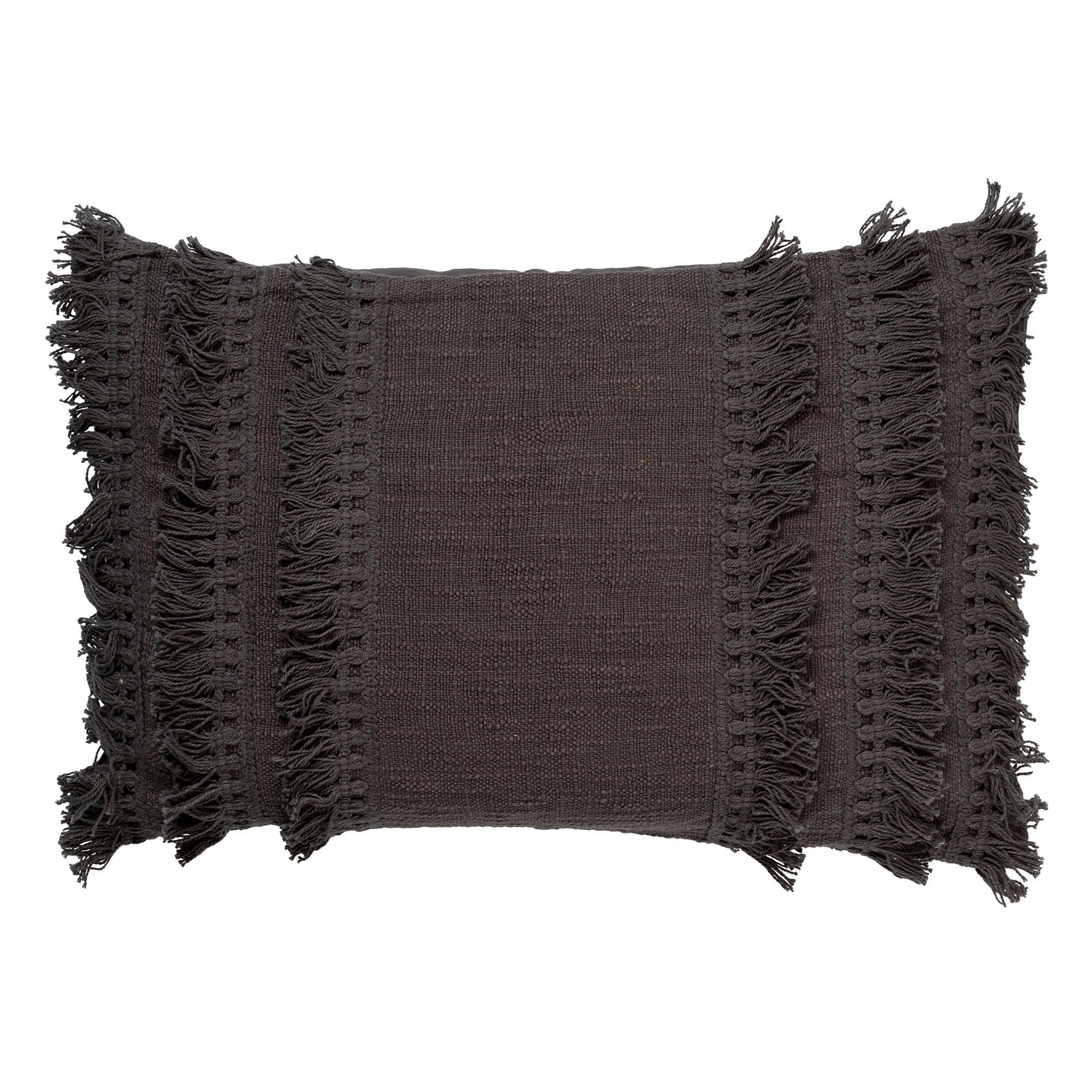 FARA - Housse de coussin gris en coton-40x60 cm uni