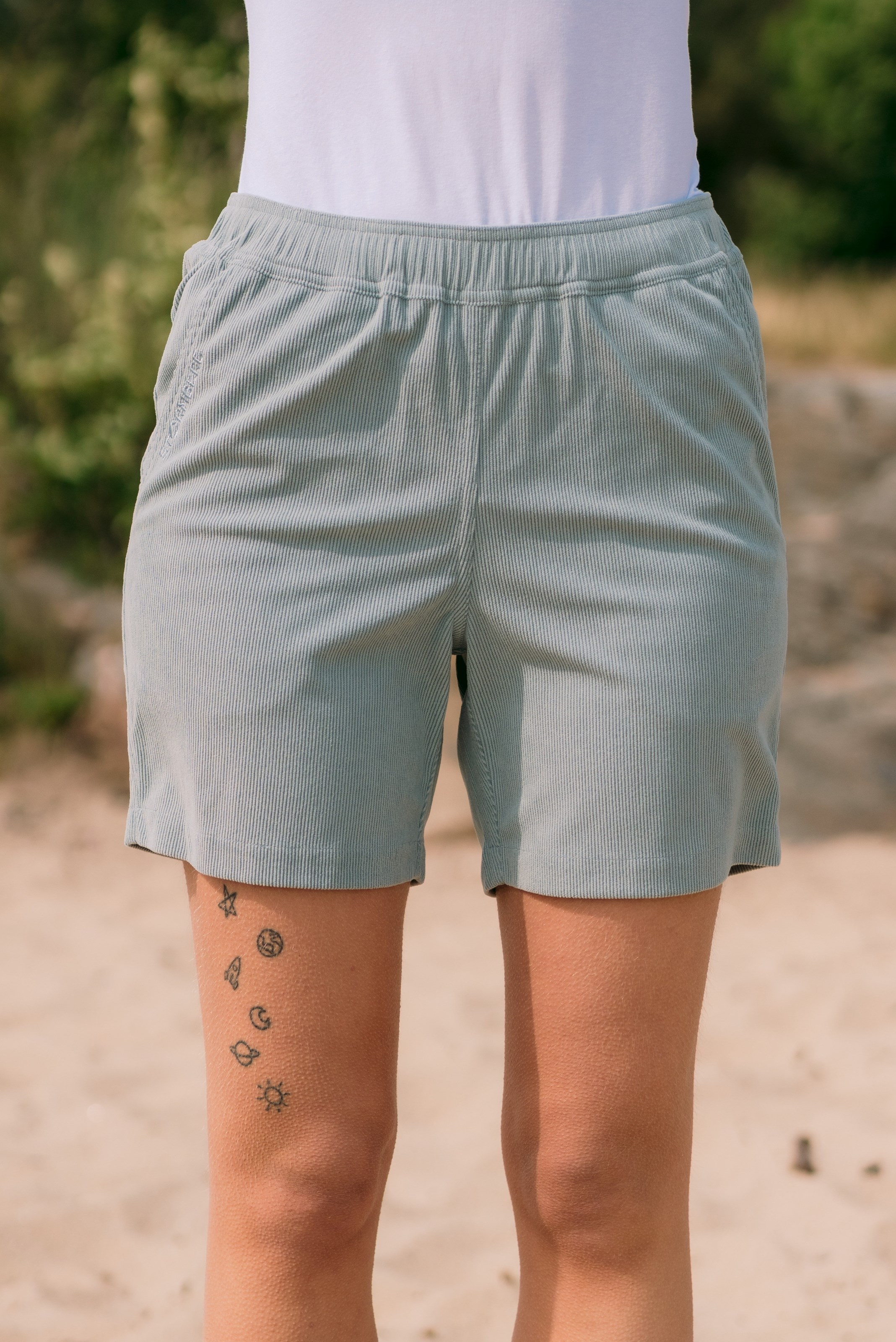 Havsand cord turshorts